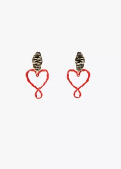 Pendientes corazón lacado