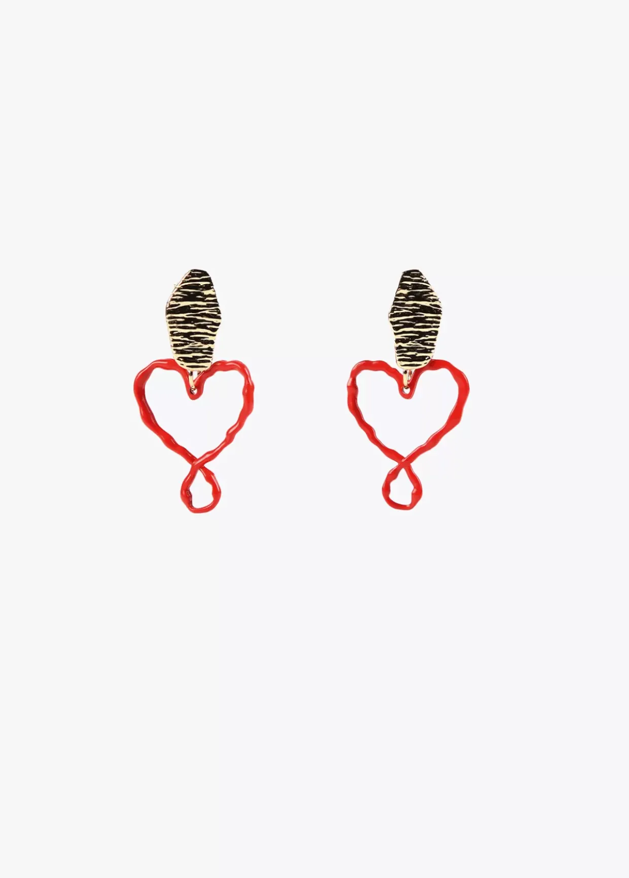 Pendientes corazón lacado