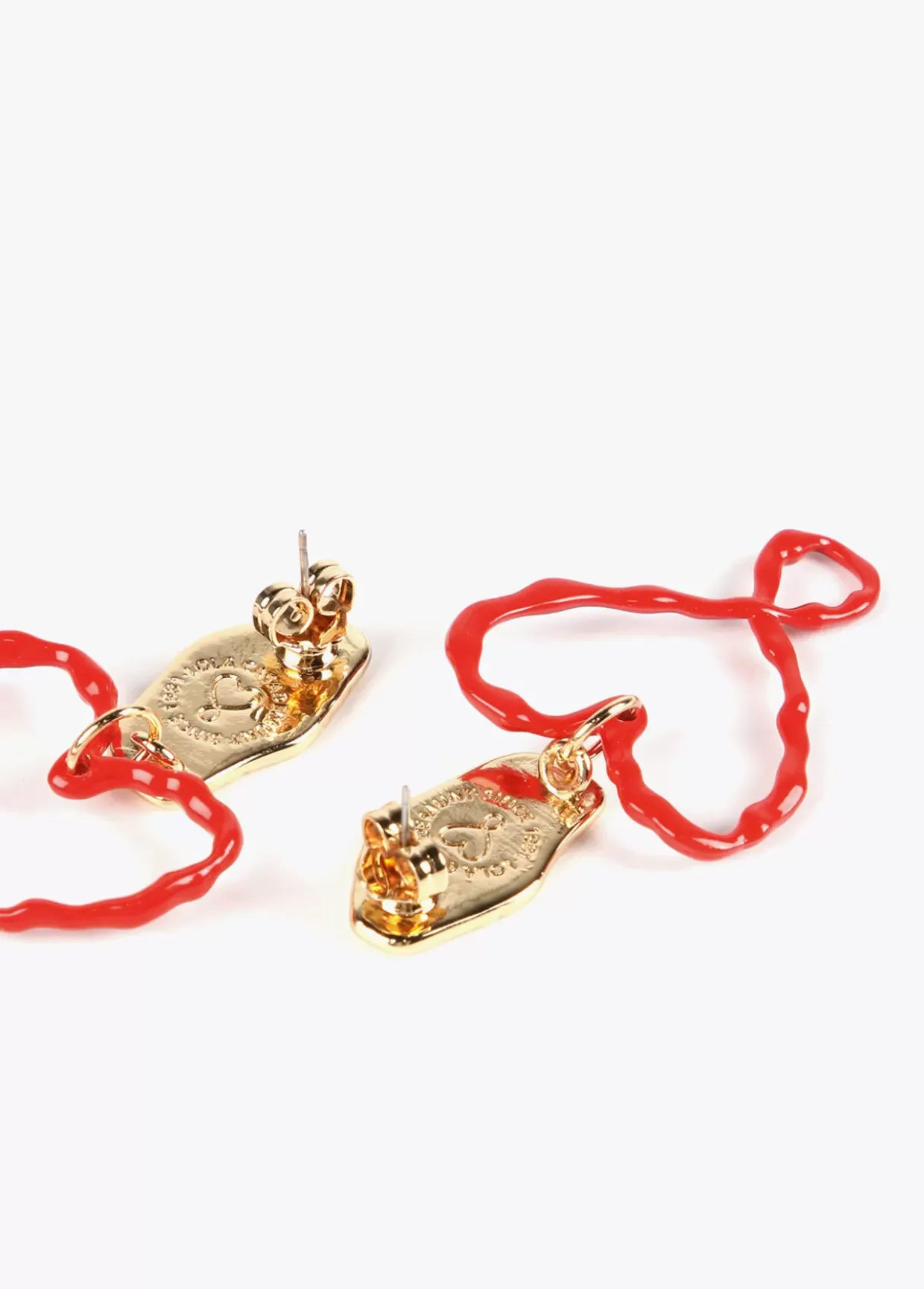 Pendientes corazón lacado