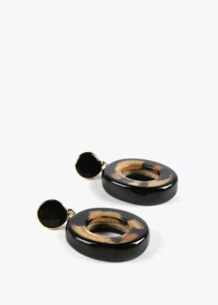 Pendientes de aro animal print