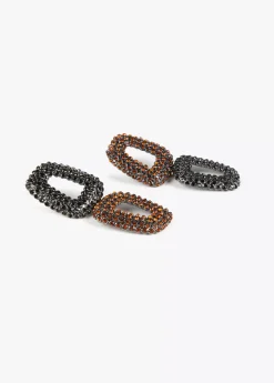 Pendientes dobles con piedras