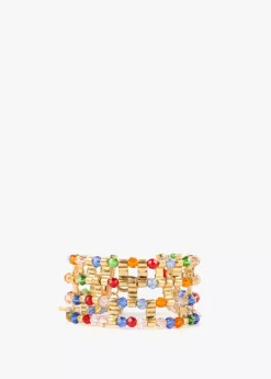 Pulsera cristales multicolor