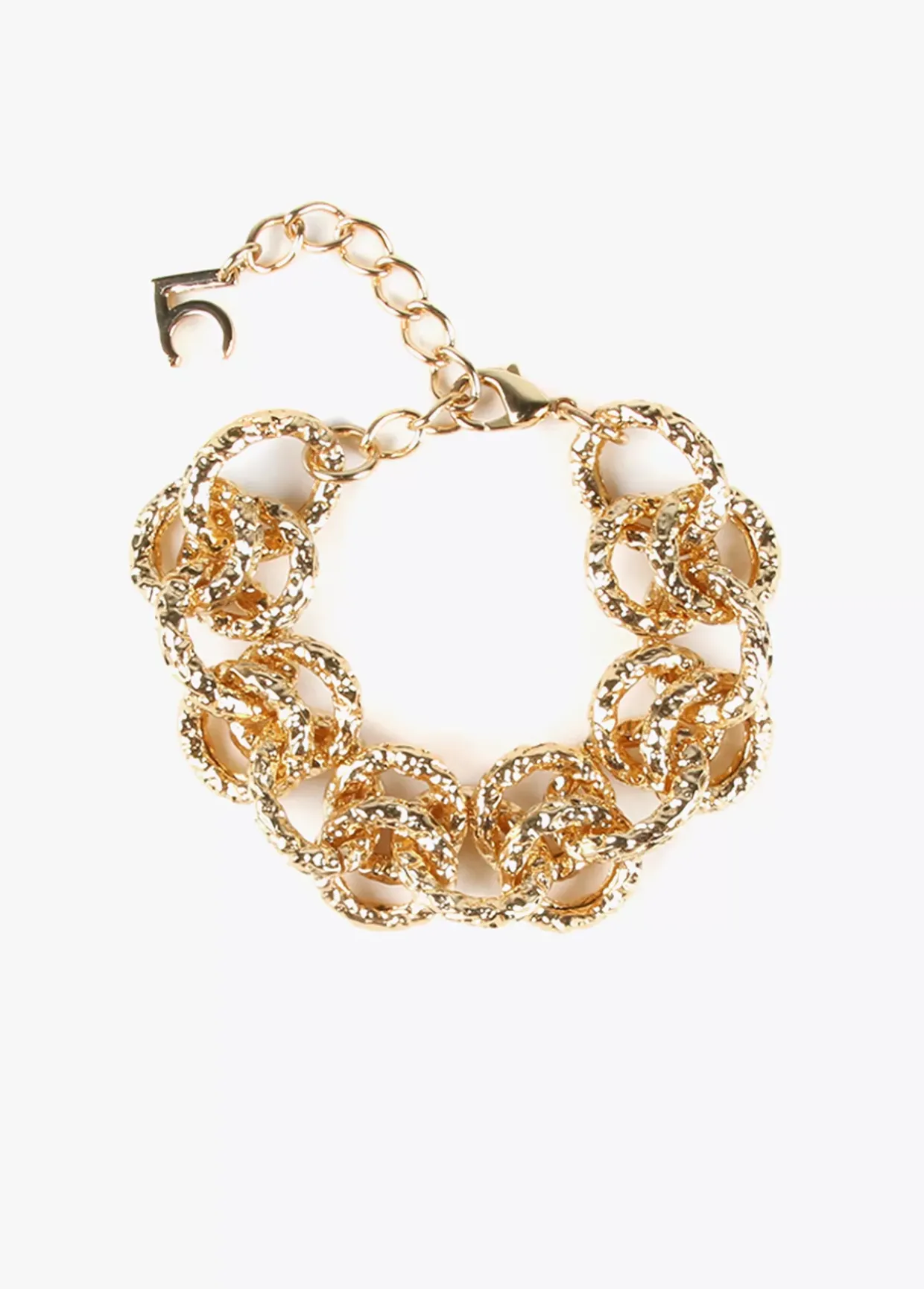 Pulsera de cadena dorada