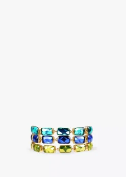 Pulsera de cristales multicolor