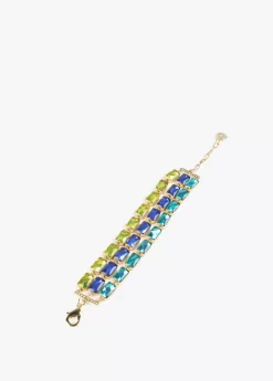 Pulsera de cristales multicolor