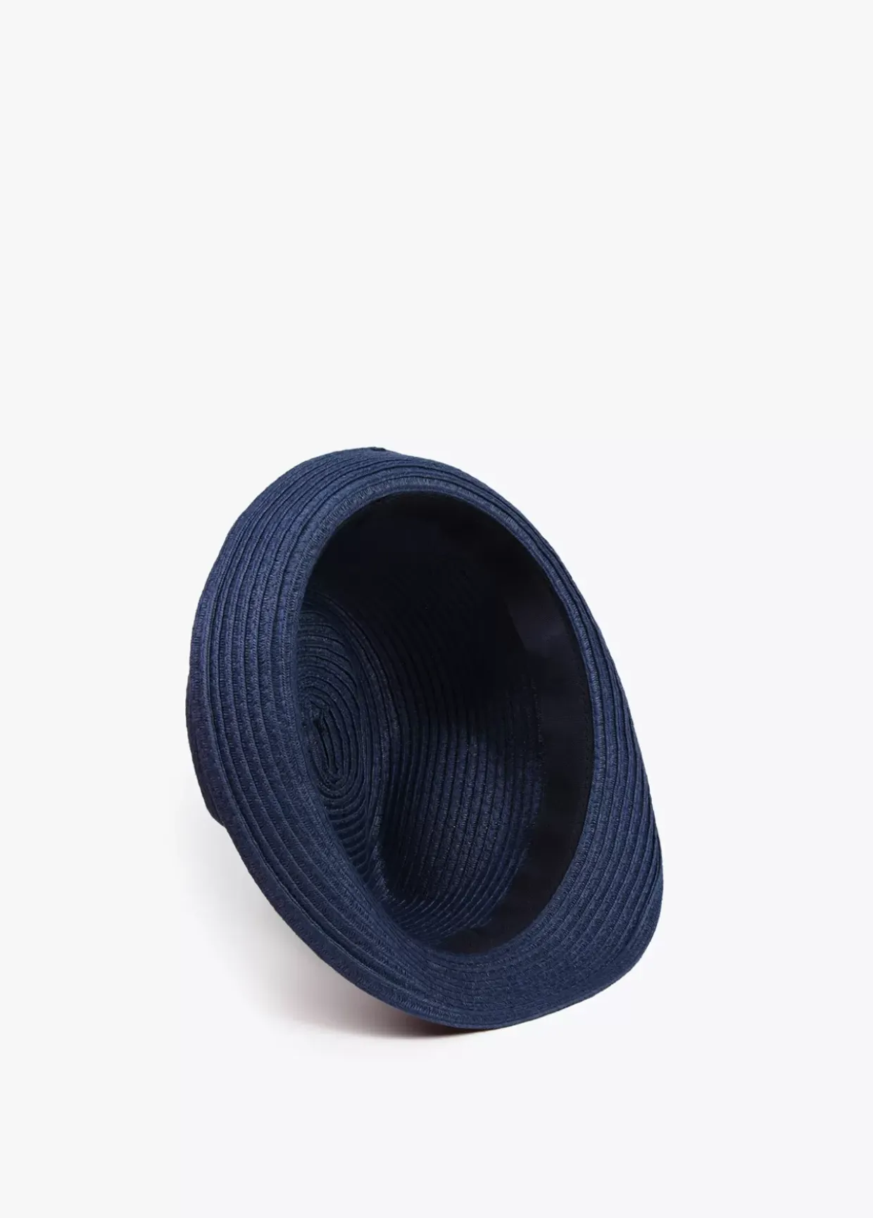 Sombrero de paja azul y cinta logotipada - Lola Casademunt