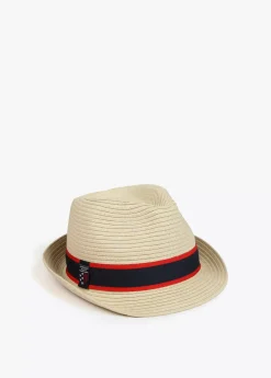 Sombrero de paja con cinta logotipada - Lola Casademunt