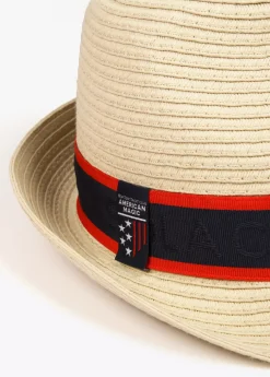 Sombrero de paja con cinta logotipada  - Lola Casademunt