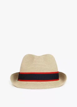 Sombrero de paja con cinta logotipada - Lola Casademunt