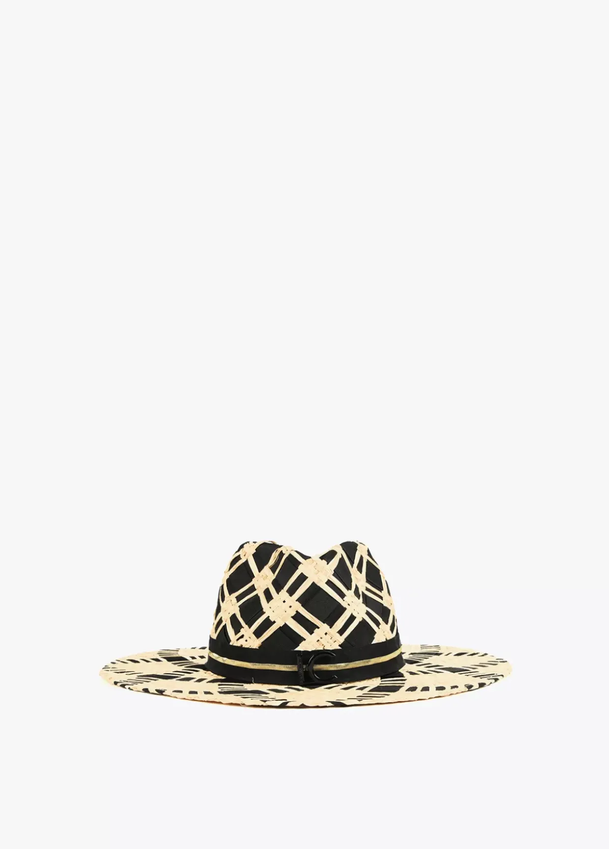 Sombrero trenzado bicolor