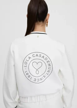 Sudadera cremallera con lentejuelas