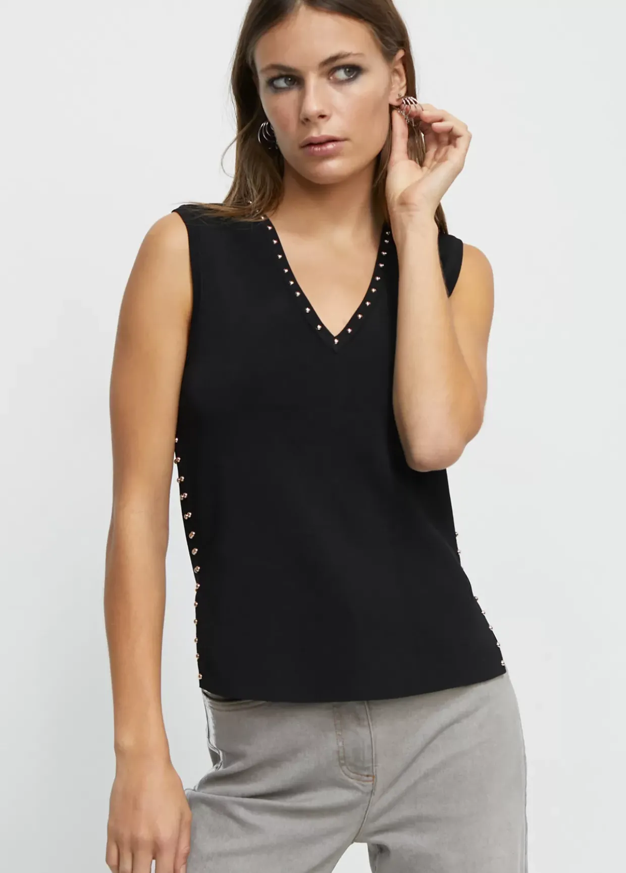 Top de punto tachas