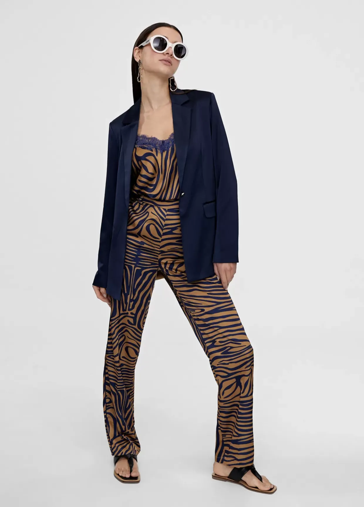 Top lencero animal print