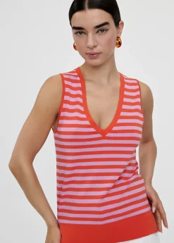 Top punto bicolor