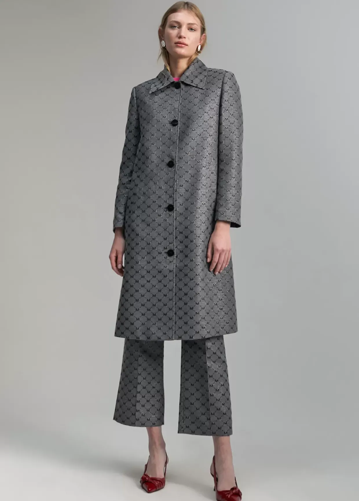 Trench monograma lúrex