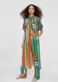 Vestido camisero multicolor