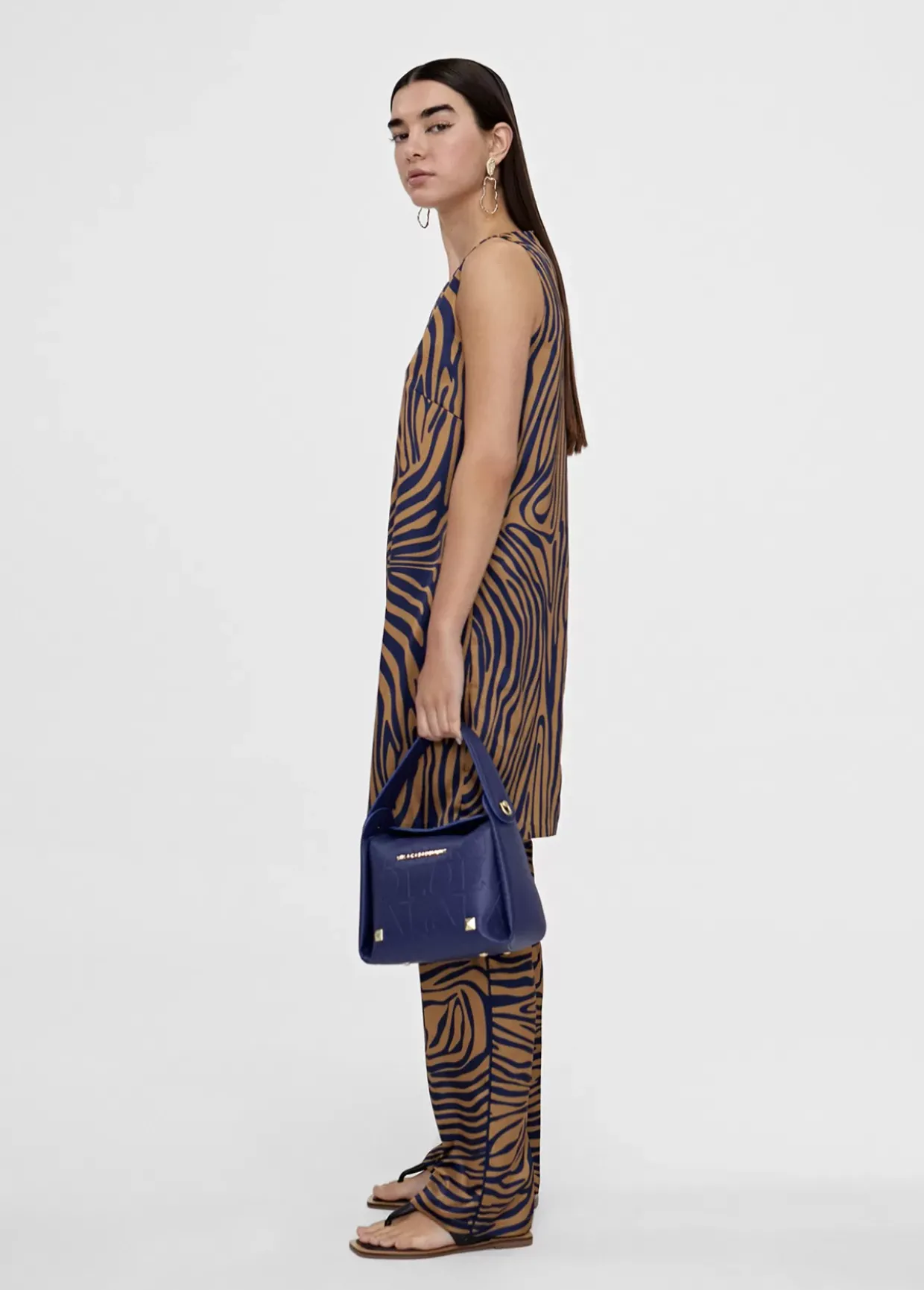 Vestido corto animal print cebra