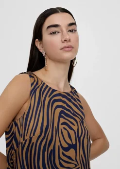 Vestido corto animal print cebra