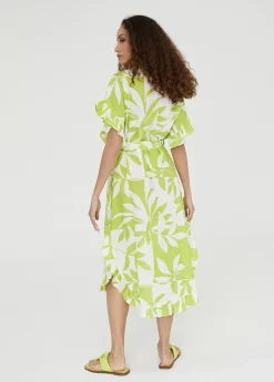 Vestido de volantes estampado