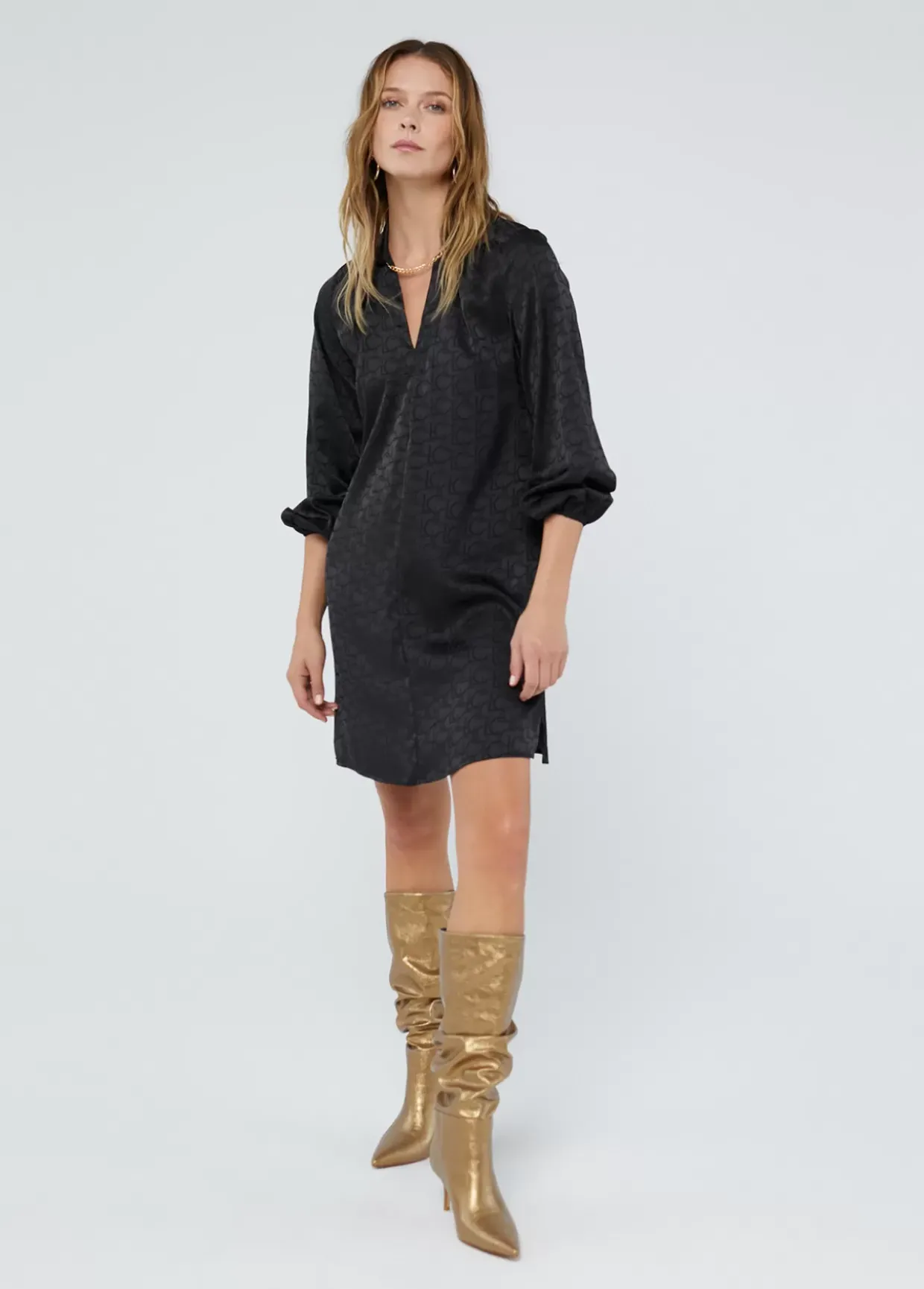 Vestido estampado logo
