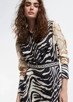 Vestido estampado zebra