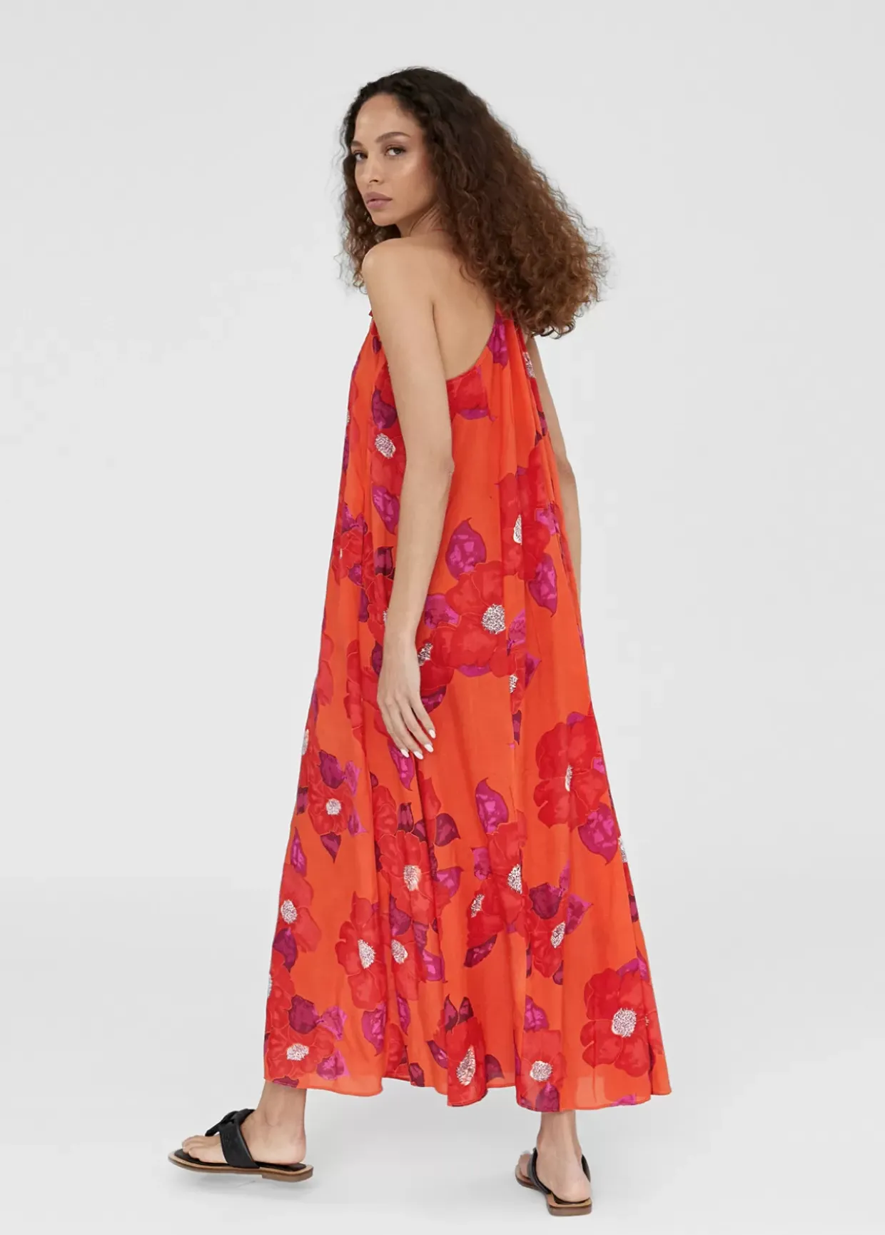 Vestido largo estampado floral