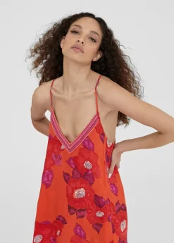 Vestido largo estampado floral