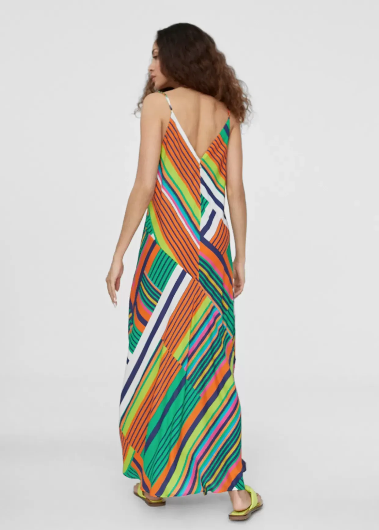 Vestido largo multicolor