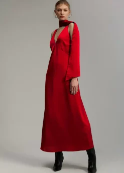 Vestido midi satén