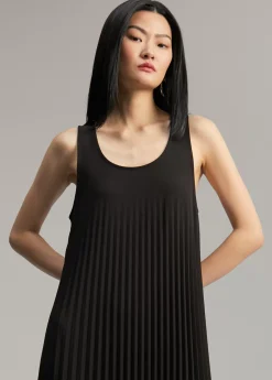 Vestido sin manga plisado