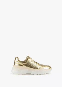 Zapatillas tipo sneakers metalizadas