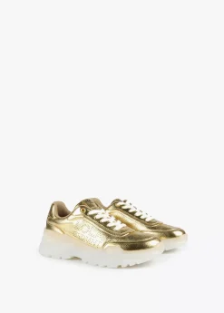 Zapatillas tipo sneakers metalizadas